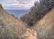 Claude Monet Road at La Cavee,Pourville Spain oil painting artist